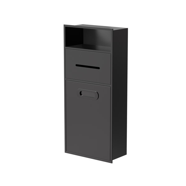 SUPERFLO 11.8"x 25.9"stainless Steel Shower Niches With Trash Can ...